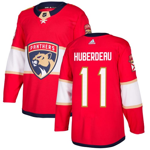 Adidas Men Florida Panthers #11 Jonathan Huberdeau Red Home Authentic Stitched NHL Jersey